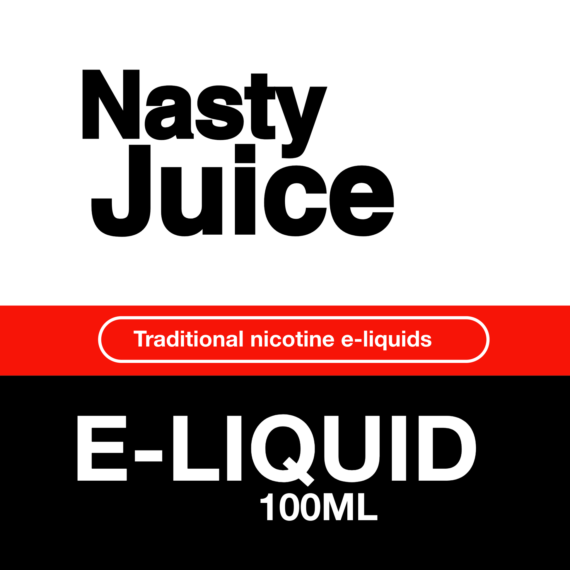 Nasty Juice Freebase 100ml Nasty Juice internationally acclaimed freebase e-liquids with bold Malaysian flavours in 100ml bottles
