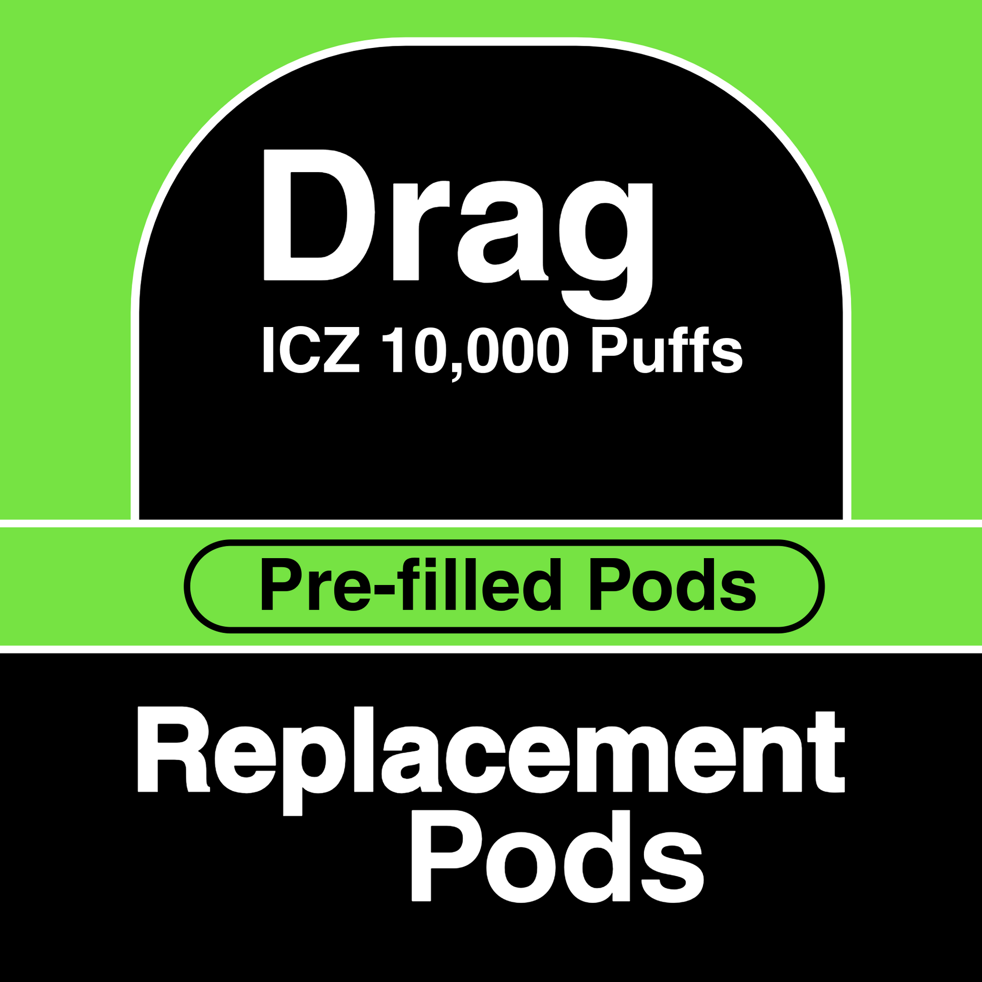 drag 10,000 puff prefilled pods 