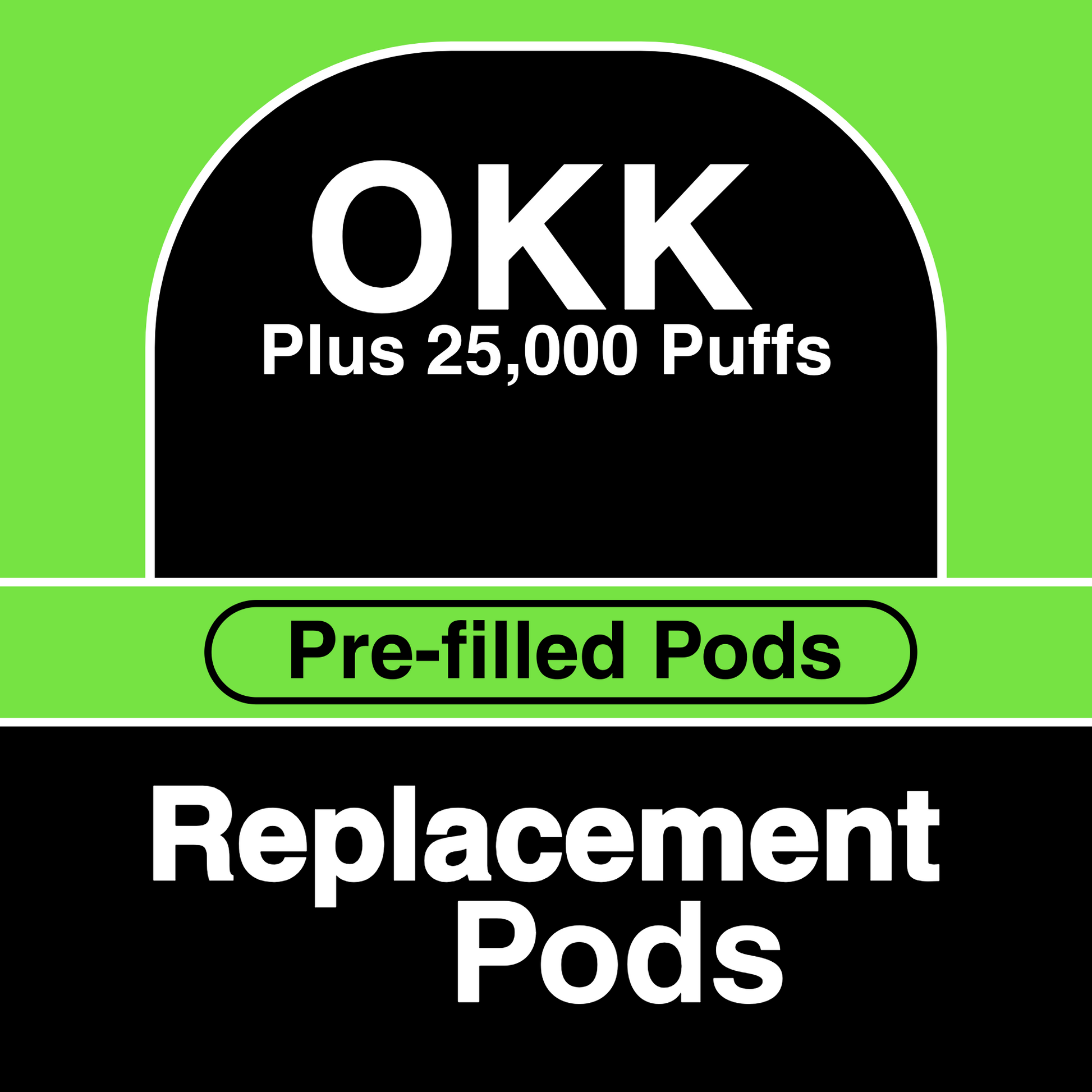 OKK Cross PLUS Pods - 25,000 puffs