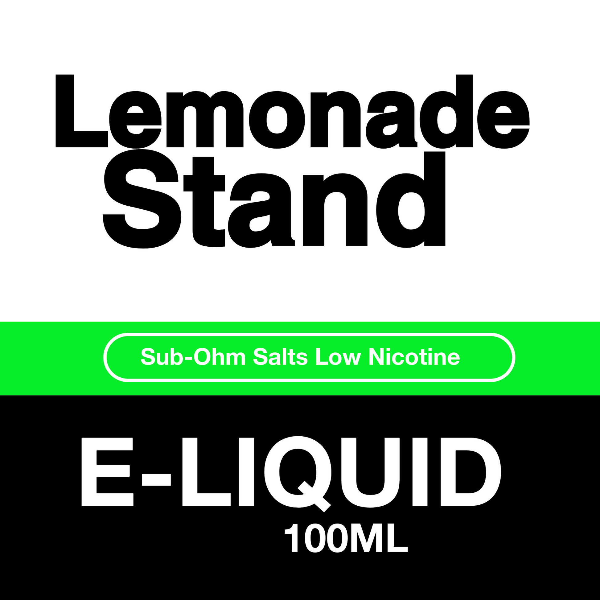 Refreshing lemonade stand e-liquid with authentic sweet and tangy citrus flavour delivering nostalgic summer vibes
