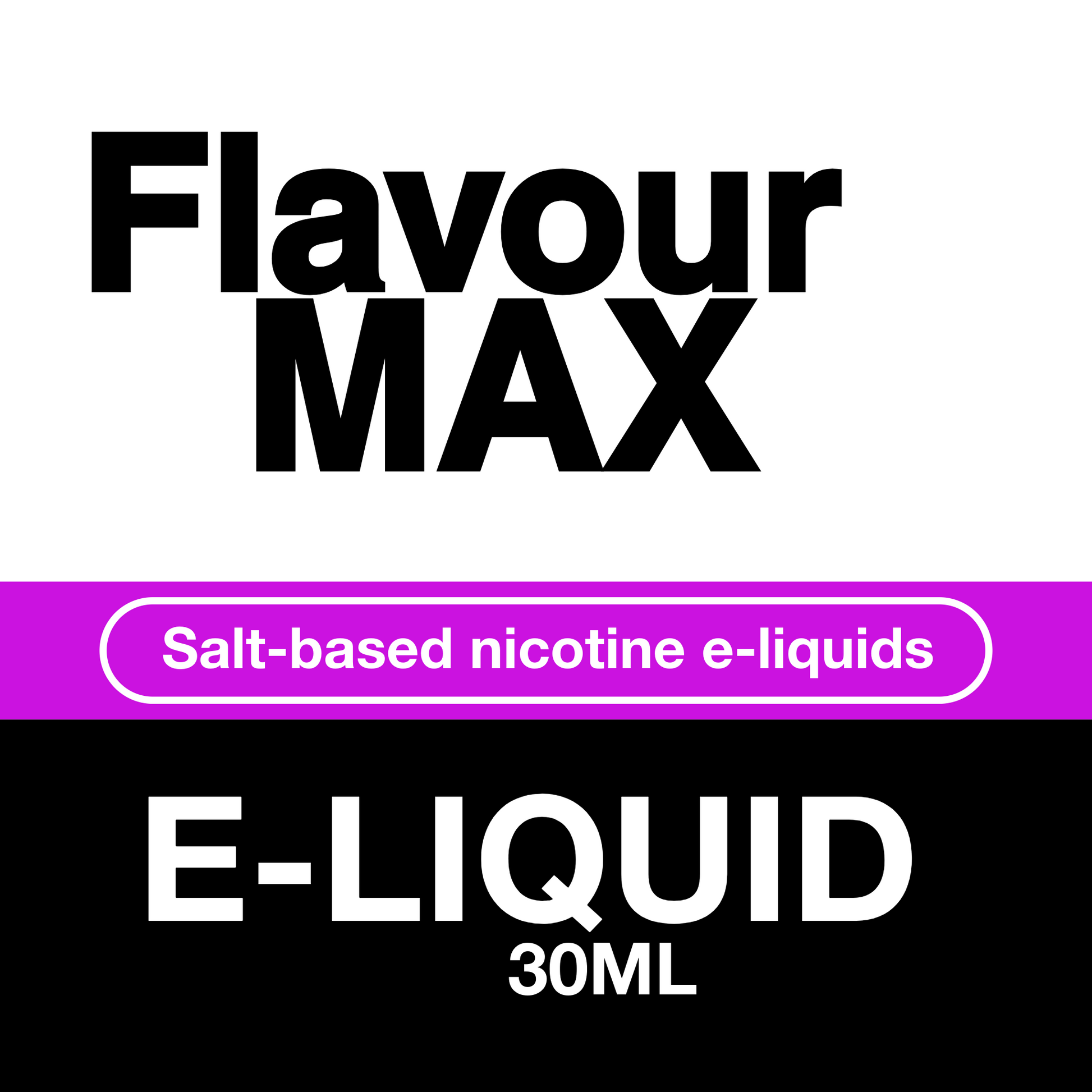 Flavour Max 30ml nicotine salt e-liquid maximum red bold impact design