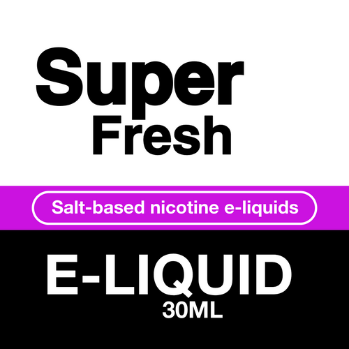 Super Fresh 30ml nicotine salt e-liquid mint green ultra-fresh energetic design