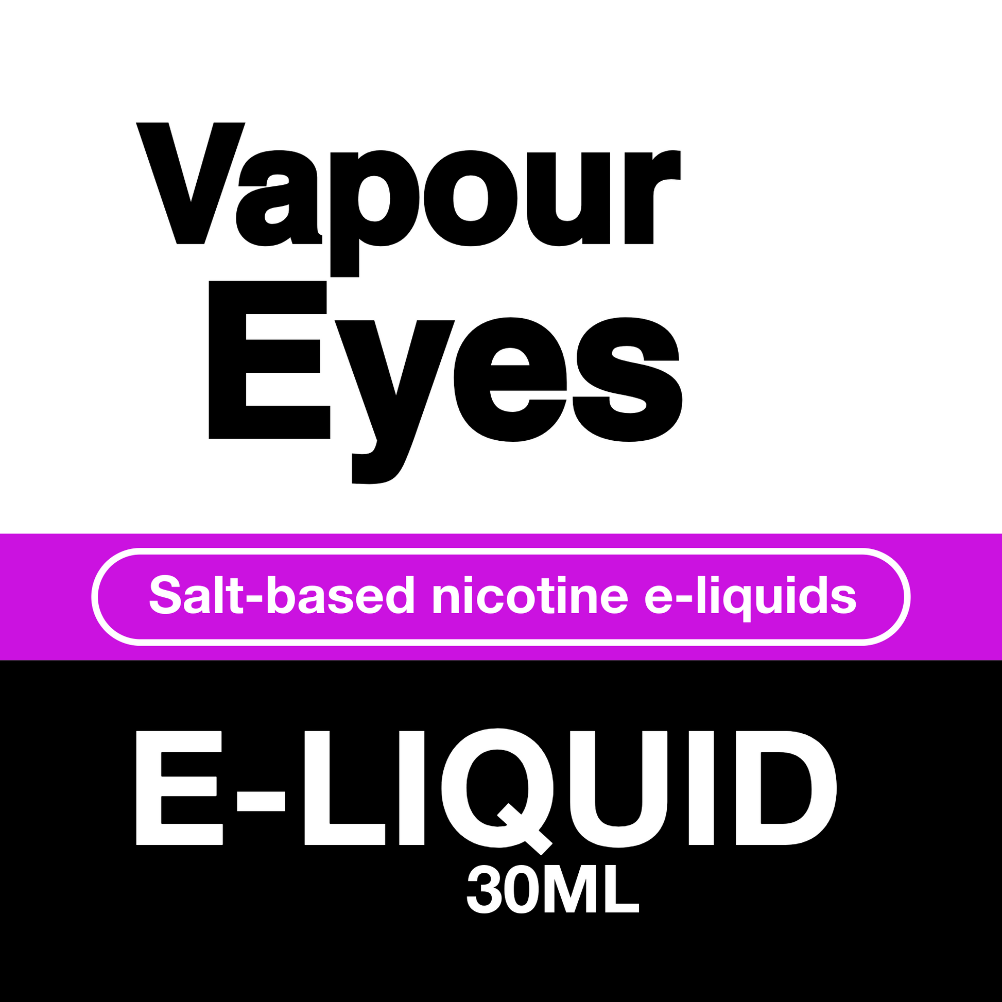 Vapour Eyes 30ml salt nicotine e-liquid violet mystic ethereal design