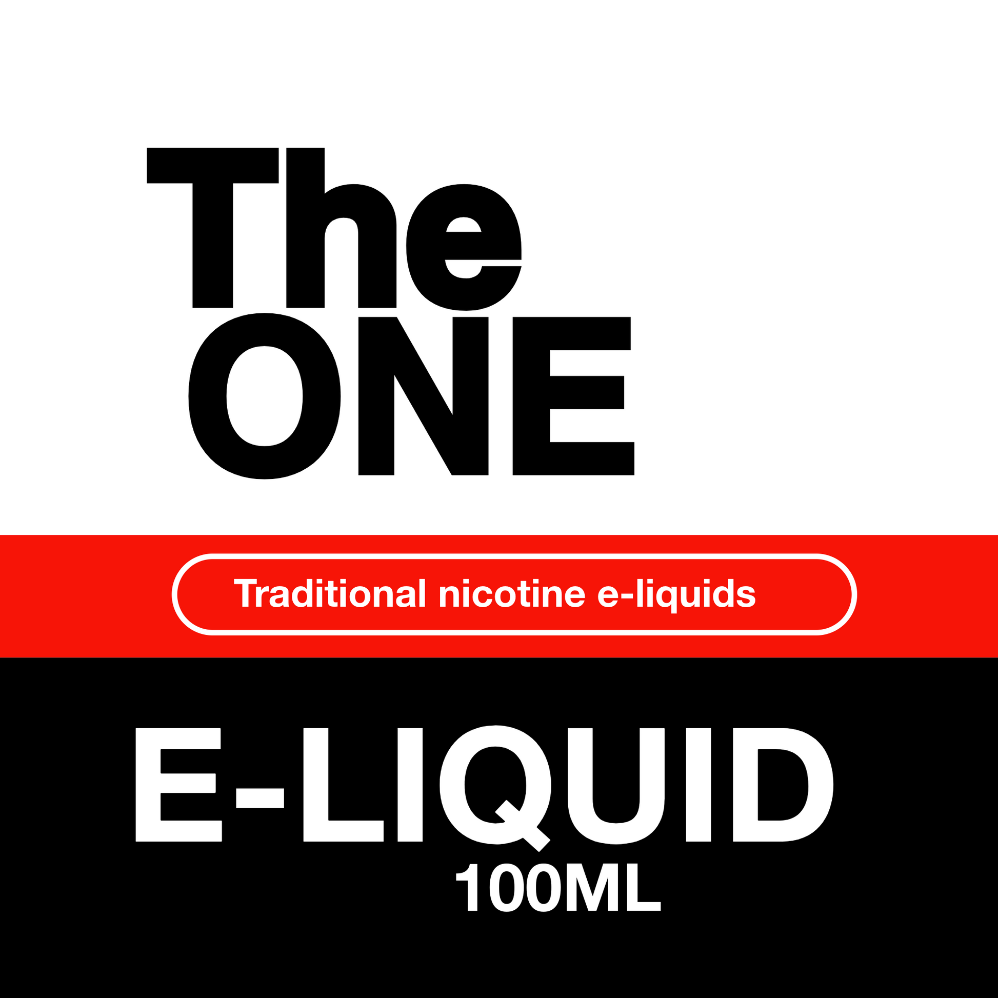 The One Freebase E-Liquid 100ml The One premium freebase e-liquid collection featuring unique flavour combinations in 100ml bottles
