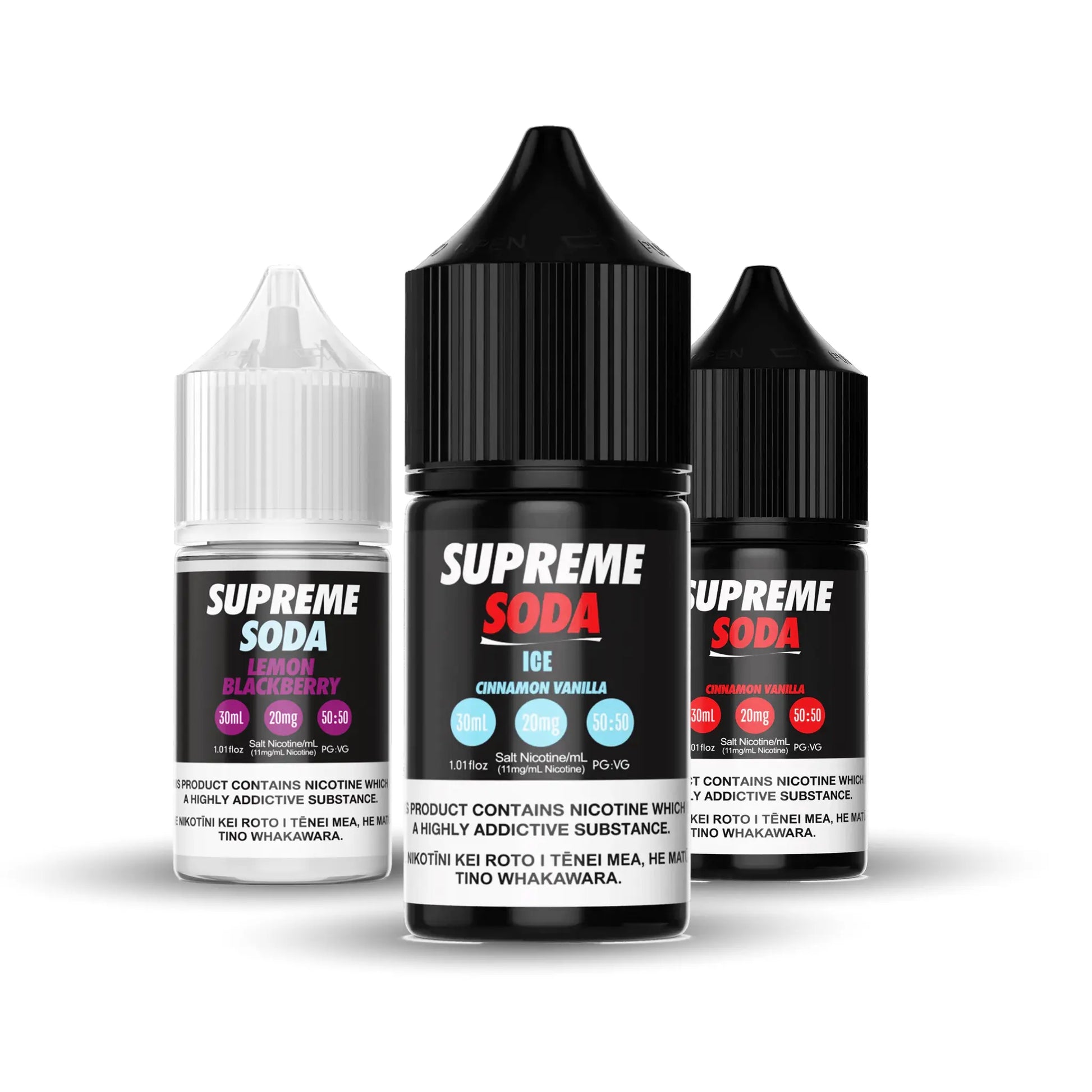 Supreme soda info graphic black with content 