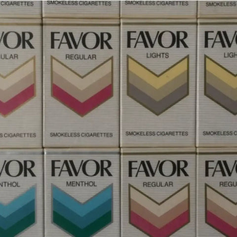 Image of 1970s group logos for favor smokeless cigarettes